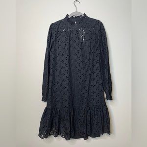 NWT J.Crew Ruffleneck mini dress in eyelet, size TL, BP843